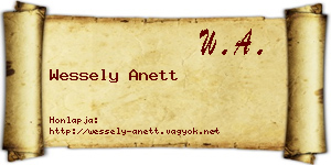 Wessely Anett névjegykártya