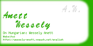 anett wessely business card